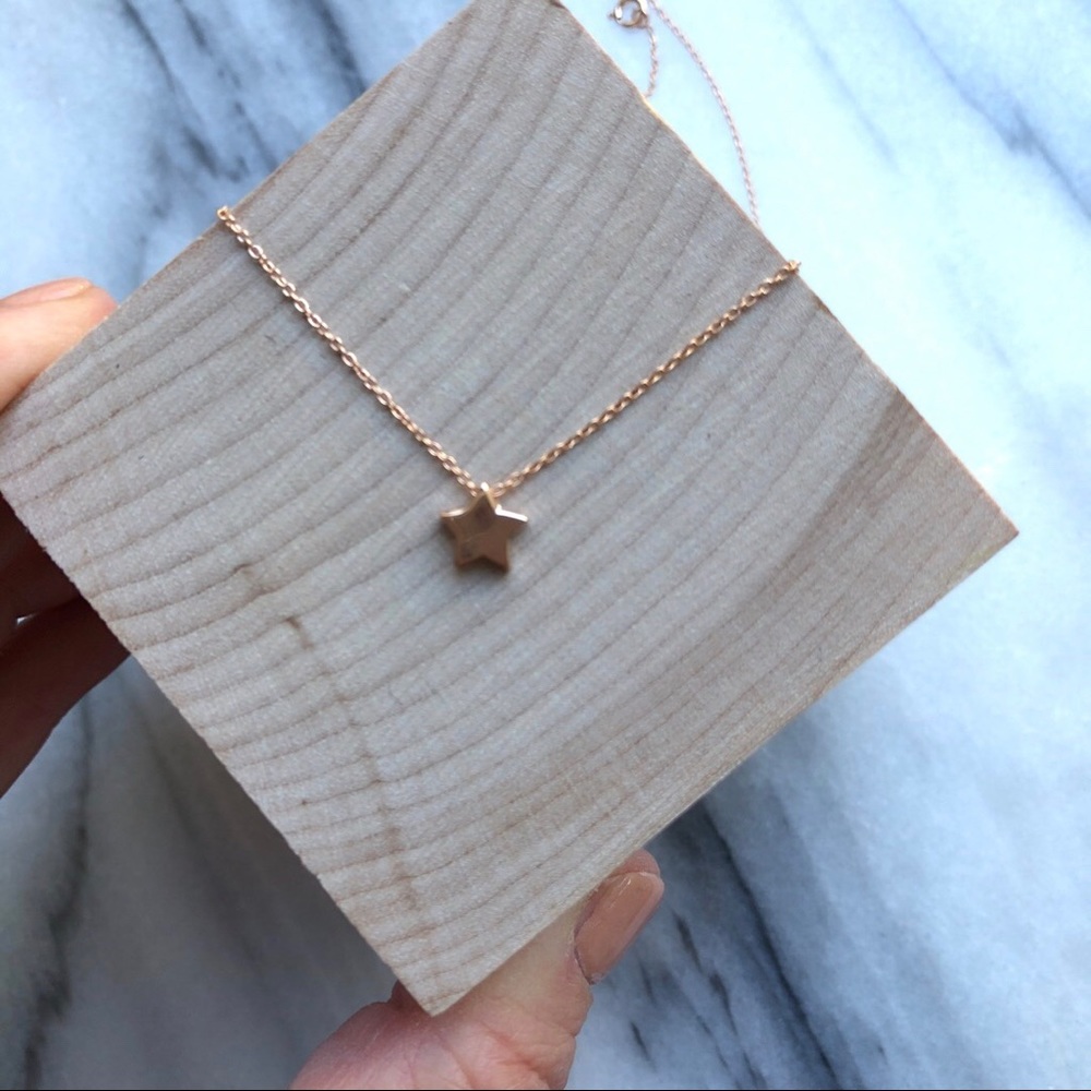 Mini star pendant necklace sterling silver gold - Picture 7 of 7